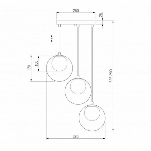 Подвесная люстра Eurosvet Dublin 50205/3 черный/бронза Подвесная люстра Eurosvet Dublin 50205/3 черный/бронза