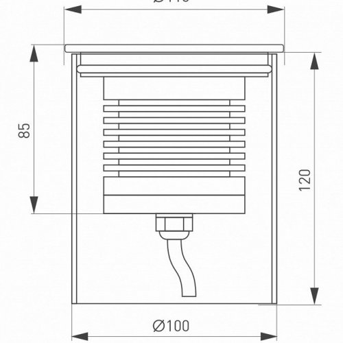 Встраиваемый светодиодный светильник Arlight LTD-GROUND-R110-15W Day4000 033578