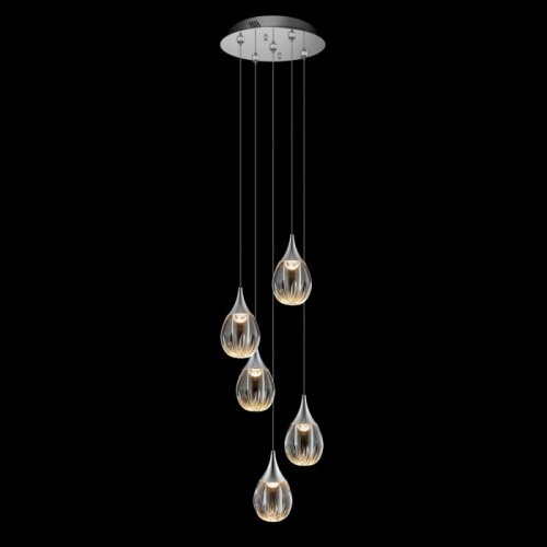 Подвесной светильник DeLight Collection Stilla MD24001004-5A chrome/clear Подвесной светильник DeLight Collection Stilla MD24001004-5A chrome/clear