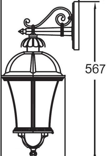 Настенный фонарь Oasis Light уличный ROMA L 95202L/02 Gw