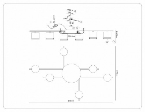 Потолочная люстра Comfort FL51756 Потолочная люстра Comfort FL51756