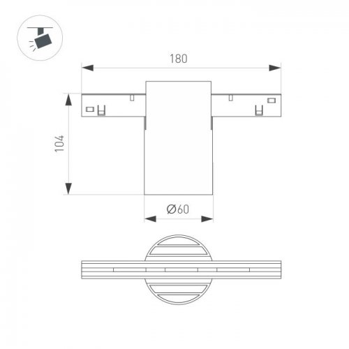 Трековый светильник Arlight MAG-ORIENT 059260 Трековый светильник Arlight MAG-ORIENT 059260