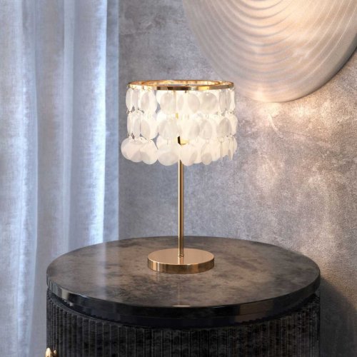 Настольная лампа Eurosvet Sandra 208101 латунь/перламутр a071168 Настольная лампа Eurosvet Sandra 208101 латунь/перламутр a071168