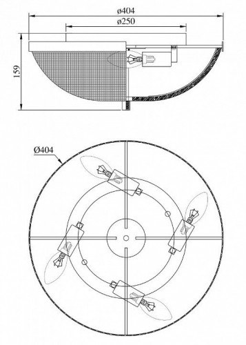 Потолочный светильник Maytoni Coupe C046CL-04G