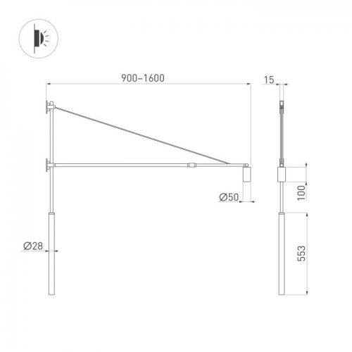 Настенный светильник Arlight KANEL 059601