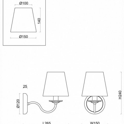 Бра Freya Osborn FR2027WL-01BS Бра Freya Osborn FR2027WL-01BS