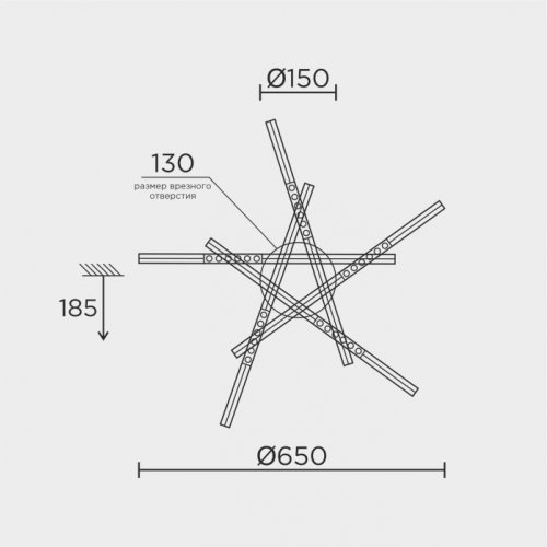 Потолочная люстра  L5115-5 BK