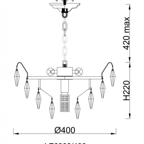 Подвесная люстра Florence LE6908/400 CH