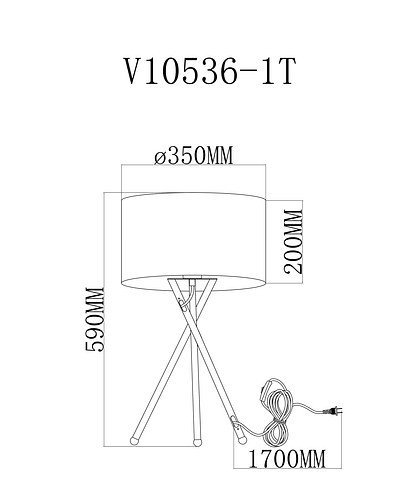 Настольная лампа Moderli Palma V10536-1T