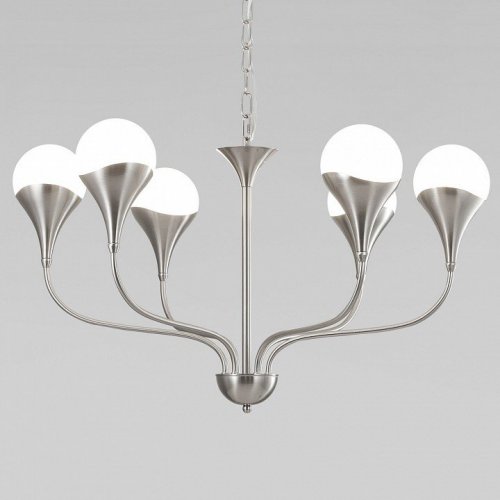 Подвесная люстра Eurosvet Calyx 60169/8 никель Подвесная люстра Eurosvet Calyx 60169/8 никель