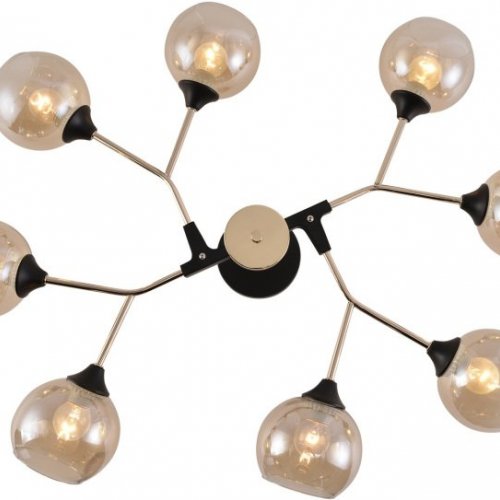 Потолочная люстра Reluce 01483-0.3-08 BK+FGD Потолочная люстра Reluce 01483-0.3-08 BK+FGD