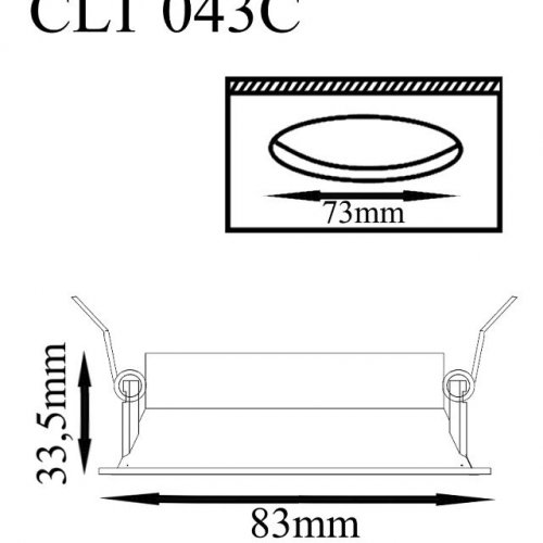 Встраиваемый светильник Crystal Lux CLT 043C BL