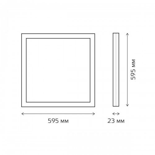 Встраиваемый светодиодный светильник Gauss с равномерной засветкой 842161240