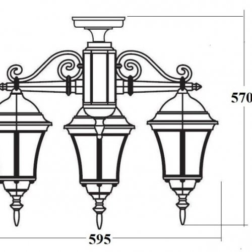 Потолочный светильник уличный Oasis Light ASTORIA 1 S 91370SA/3 Bl