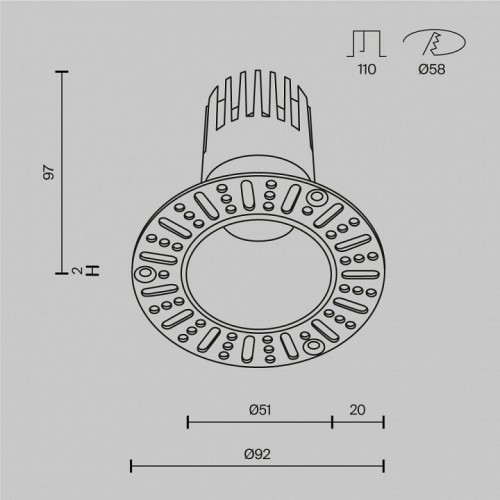Точечный светильник Maytoni Dip DL120-10W-4K-TRS-B