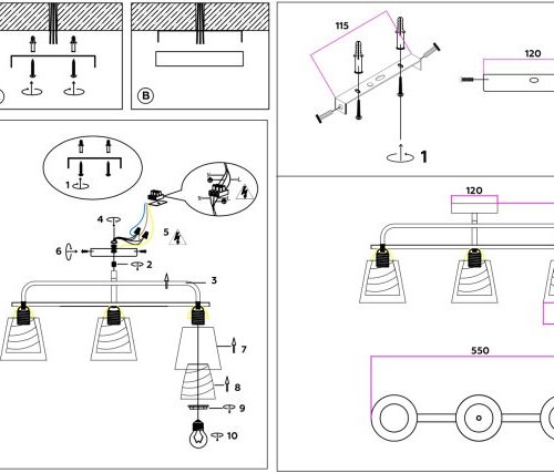 Потолочная люстра Ambrella light TRADITIONAL TR303233