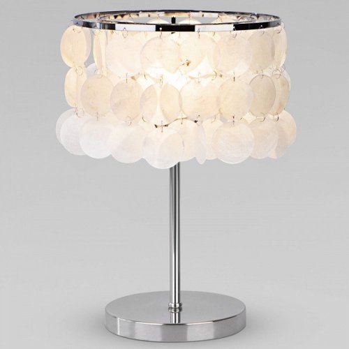 Настольная лампа декоративная Eurosvet Sandra 208101 хром/перламутр Настольная лампа декоративная Eurosvet Sandra 208101 хром/перламутр
