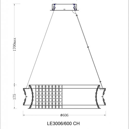 Подвесная люстра Tendre LE3006/600 CH
