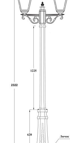 Наземный фонарь Oasis Light QUADRO M 79909MA 029 Bl