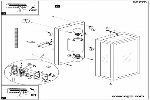 Уличный настенный светильник Eglo Alamonte 1 98273 Уличный настенный светильник Eglo Alamonte 1 98273