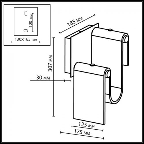 Настенный светодиодный светильник Odeon Light L-Vision Flow 5105/11WL