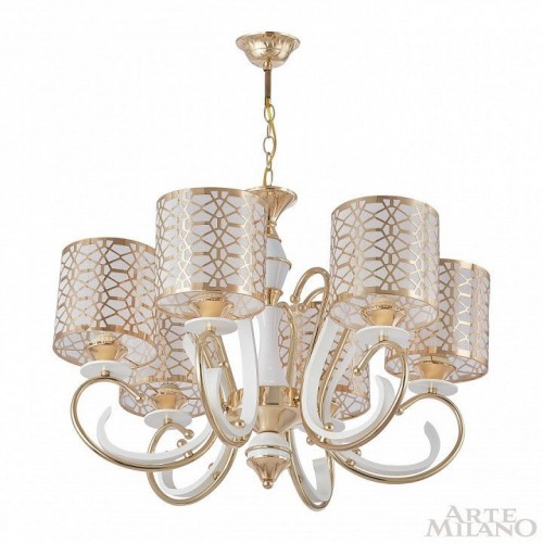 Подвесная люстра Arte Milano Florentia-1237 301237/6 Wh/Gd Подвесная люстра Arte Milano Florentia-1237 301237/6 Wh/Gd