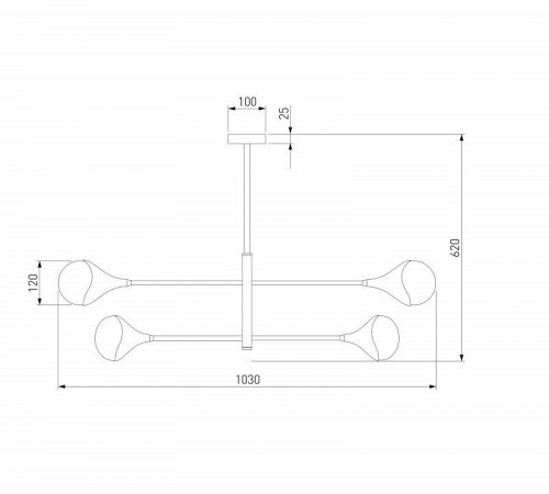Подвесная люстра Eurosvet Calyx 60168/8 латунь