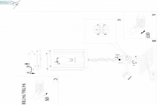 Уличный подвесной светильник Eglo Alamonte 1 94788