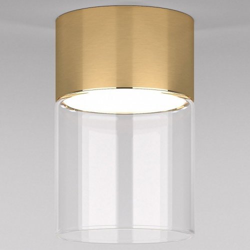 Потолочный светодиодный светильник Elektrostandard Lumen 25047/LED 10W 4000К латунь/прозрачный a064707 Потолочный светодиодный светильник Elektrostandard Lumen 25047/LED 10W 4000К латунь/прозрачный a064707