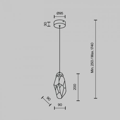 Подвесной светильник MODESTYLE MS.89131.1 GD