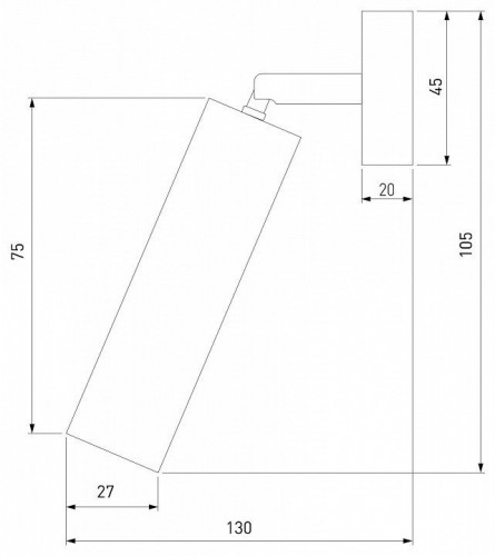 Спот Eurosvet Pin 20133/1 LED белый/черный Спот Eurosvet Pin 20133/1 LED белый/черный