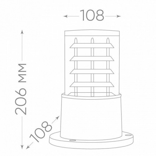 Садово-парковый светильник Feron DH0800 столб E27 230V черный 41915 Садово-парковый светильник Feron DH0800 столб E27 230V черный 41915