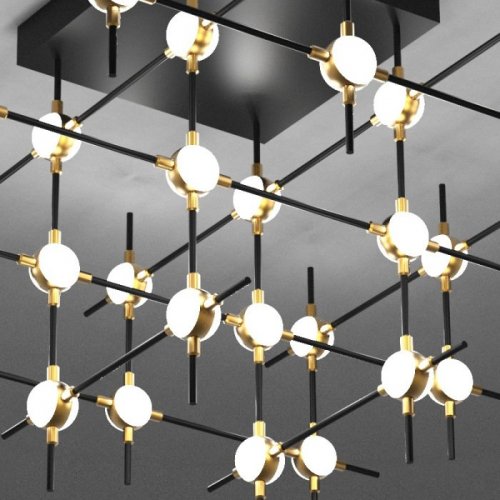 Потолочная люстра Molecular MX18001067-36A black/gold Потолочная люстра Molecular MX18001067-36A black/gold