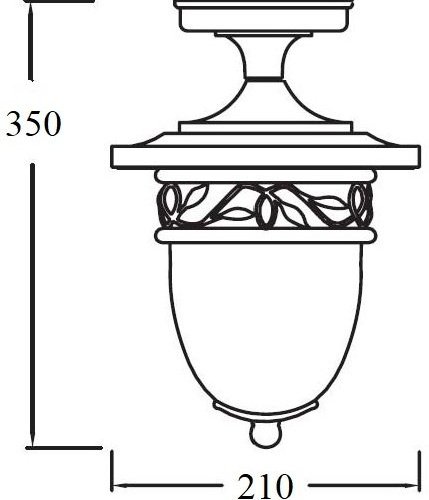 Потолочный светильник уличный Oasis Light KRAKOV 1 L 87205LA Gb Потолочный светильник уличный Oasis Light KRAKOV 1 L 87205LA Gb