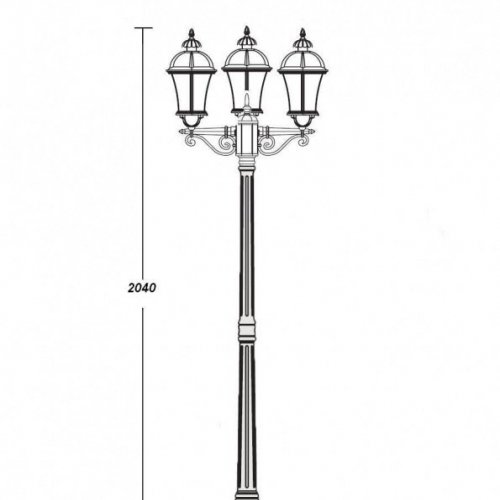 Наземный фонарь Oasis Light 95208L B Bl