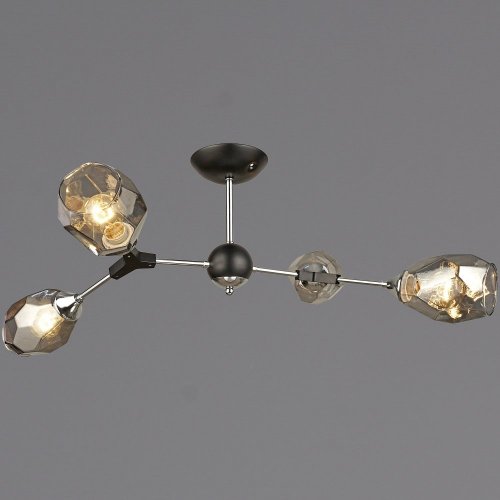 Потолочная люстра 04209-0.3-04 CH+BK Потолочная люстра 04209-0.3-04 CH+BK