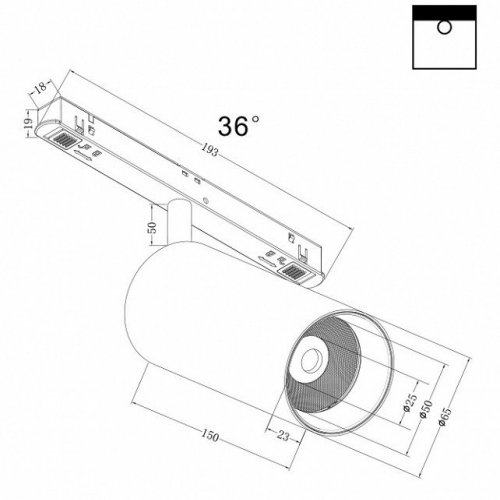 Трековый светильник Maytoni Focus LED TR032-2-20W4K-M-B