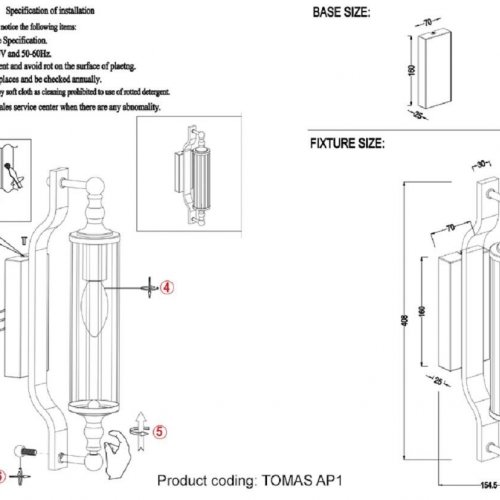Бра Crystal Lux Tomas AP1 Brass Бра Crystal Lux Tomas AP1 Brass