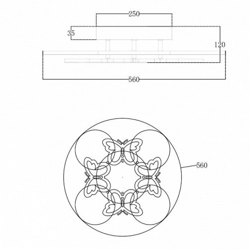 Люстра на штанге Escada BUTTERFLY 10272/8LED Люстра на штанге Escada BUTTERFLY 10272/8LED