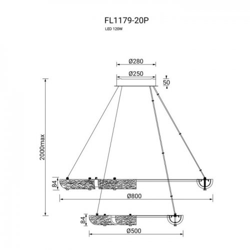 Подвесной светильник Rudeza FL1179-20P