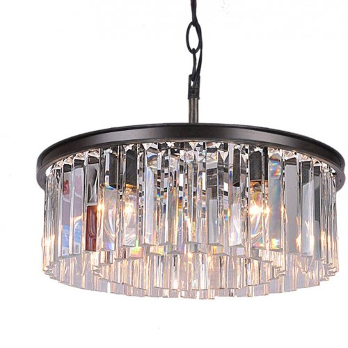 Подвесная люстра DeLight Collection 1920s Odeon KR0387P-6B/P black/clear Подвесная люстра DeLight Collection 1920s Odeon KR0387P-6B/P black/clear