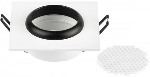 Светильник встраиваемый алюминиевый ЭРА KL110 WH/BK под лампу MR16 GU5.3 белый/черный матовый Б0061531