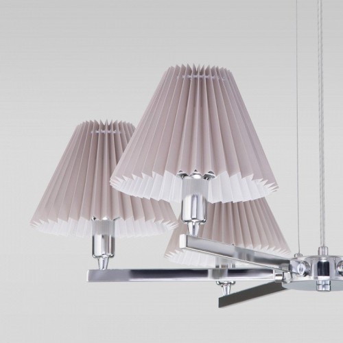 Подвесная люстра Eurosvet Peony 60136/6 хром/серый Подвесная люстра Eurosvet Peony 60136/6 хром/серый