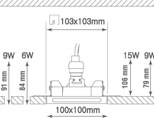 Точечный светильник Elementare DL271SQ1W