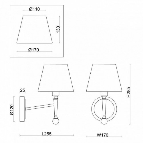 Бра Freya Rosemary FR5190WL-01BS Бра Freya Rosemary FR5190WL-01BS