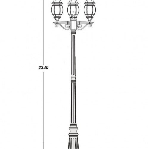 Наземный фонарь Oasis Light 83409S B W