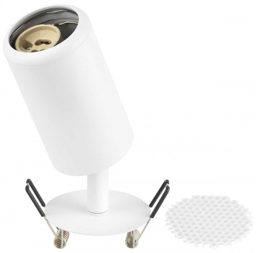 Светильник встраиваемый алюминиевый ЭРА KL106 WH под лампу MR16 GU10 белый матовый Б0061540