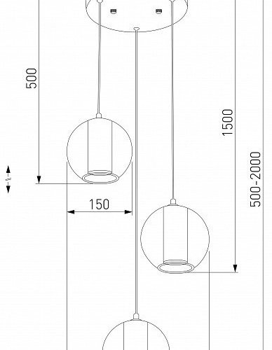 Подвесная светодиодная люстра Eurosvet Cobble 50258/3 LED дымчатый/бирюзовый