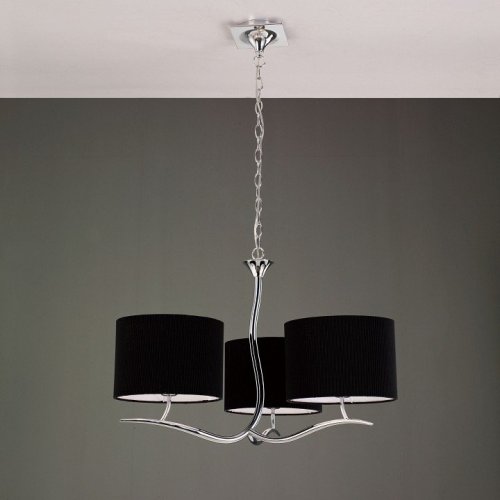 Подвесная люстра Mantra Eve Chrome - Black Shade 1171