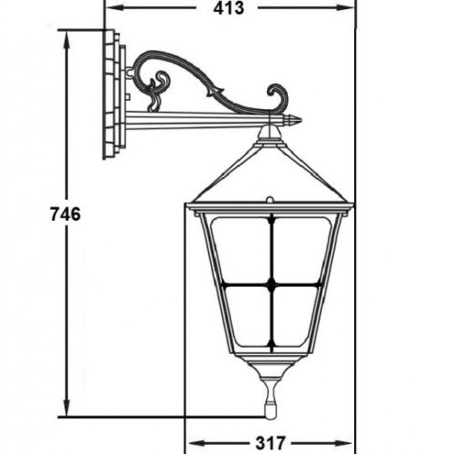 Настенный фонарь уличный QUADRO XXL 79902XXL 02C Bl